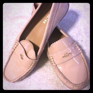 COACH patent leather loafers